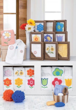 Juego de Toalla de visita Bordadas Toalla Rostro: 0.30 x 0.50 mts   100% algodón 